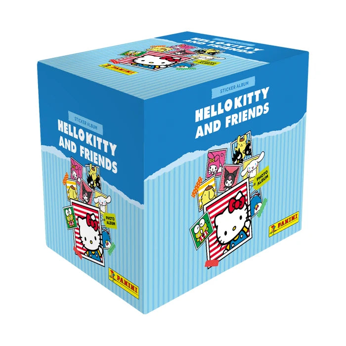 Hello Kitty and Friends Sticker Collection album featuring Hello Kitty and her friends on a colorful box.