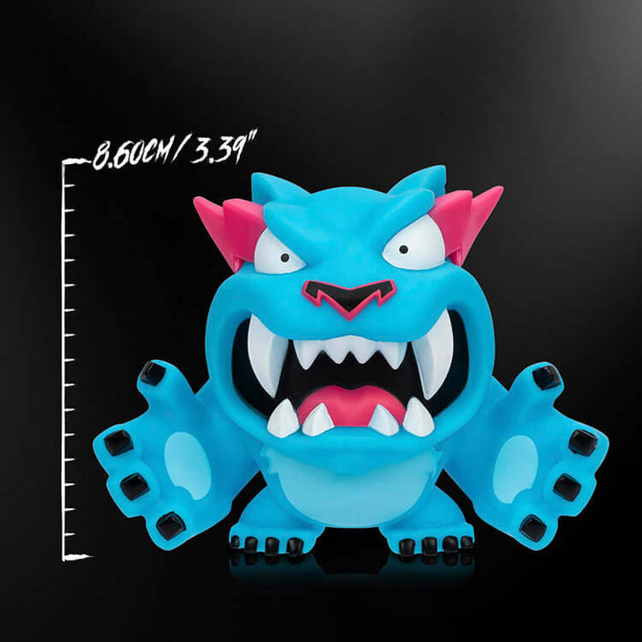 Mr Beast Lab Vinyl Figure Classic Panther collectible figure with bold blue and pink design, approximately 3.39 inches tall.