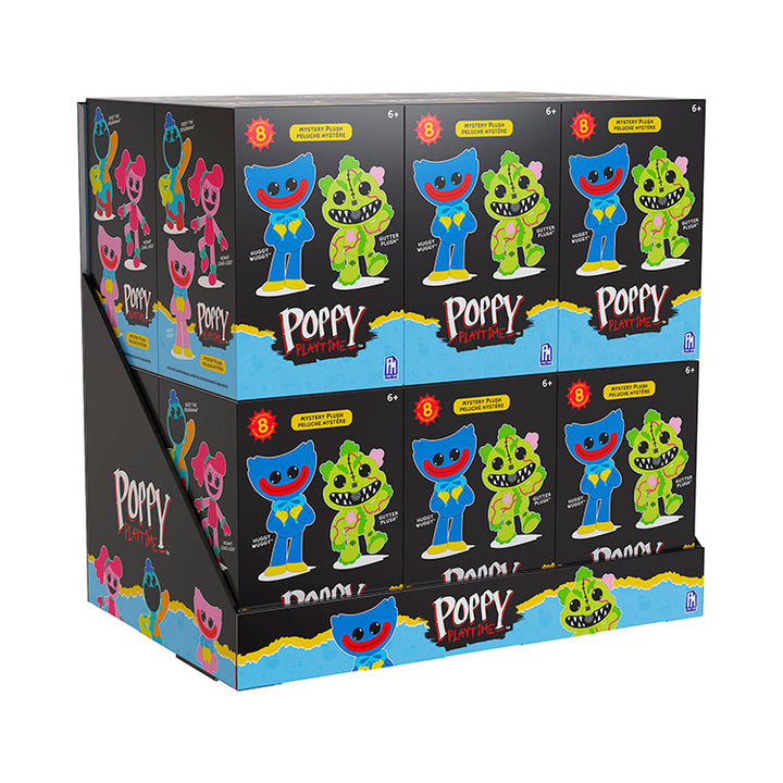 Poppy Playtime Series6 8inch Collectible Plush Blind Box displayed in colorful packaging, showcasing mystery plush characters.