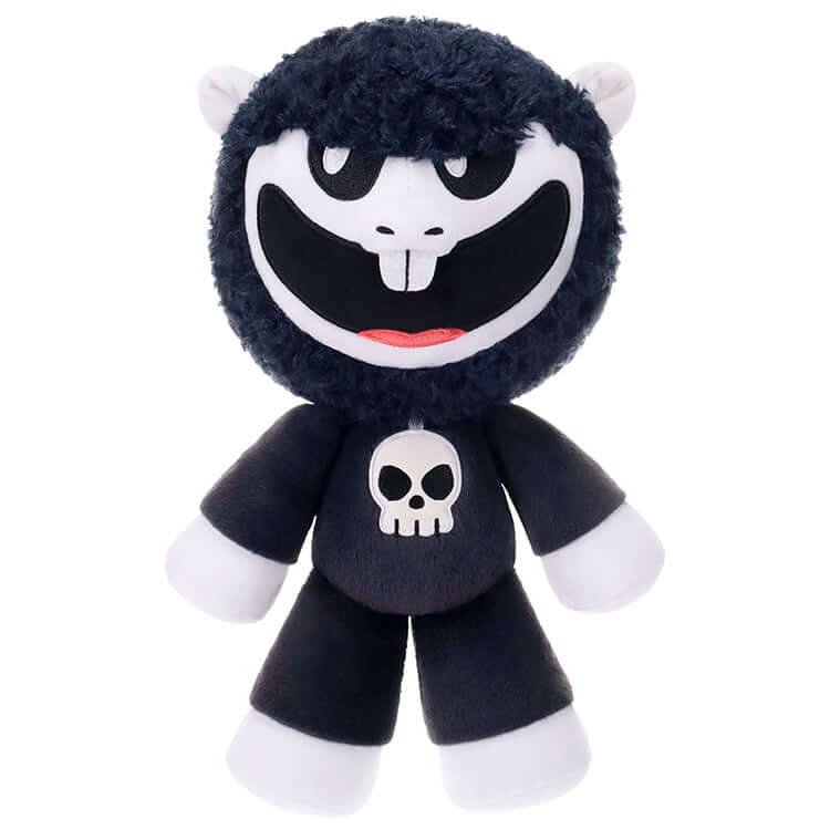 Poppy Playtime Series 6 12inch Deluxe Plush - Baba Chops with black fur and skull pendant, perfect for fans.