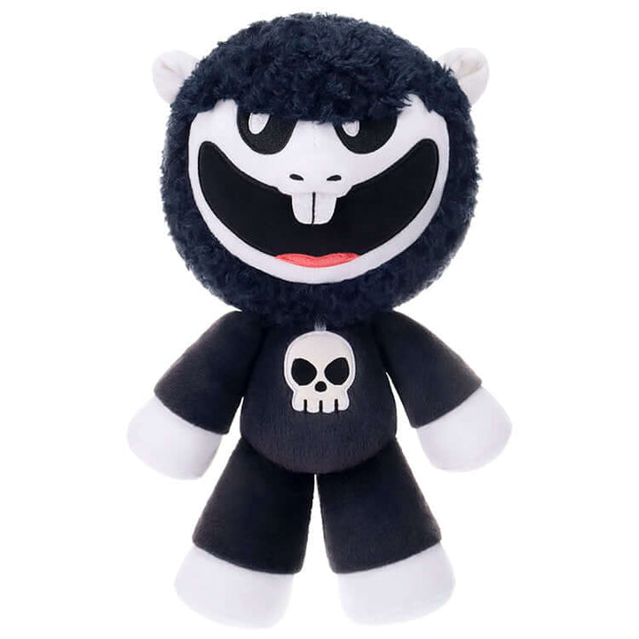 Poppy Playtime Series 6 12inch Deluxe Plush - Baba Chops with black fur and skull pendant, perfect for fans.
