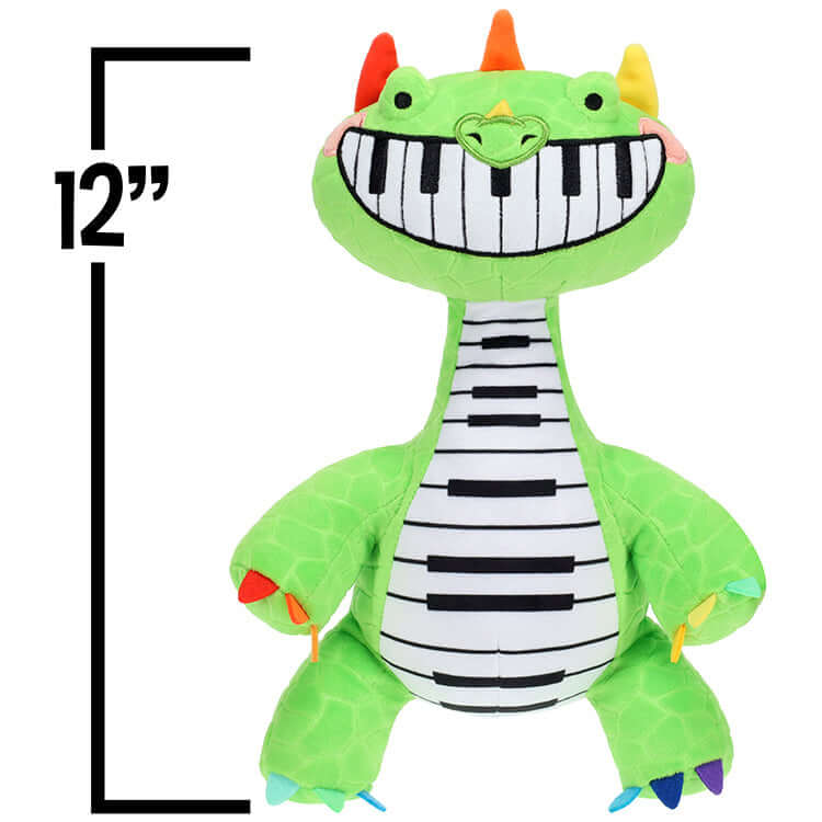 Poppy Playtime Series 6 12inch Deluxe Plush - Pianosaurus toy measuring 12 inches, featuring a dinosaur-piano design.