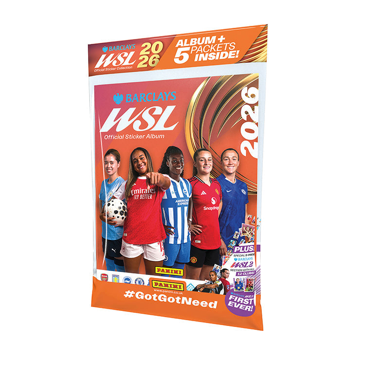 Barclays Women's Super League sticker collection 2026 official sticker album with players on the cover.