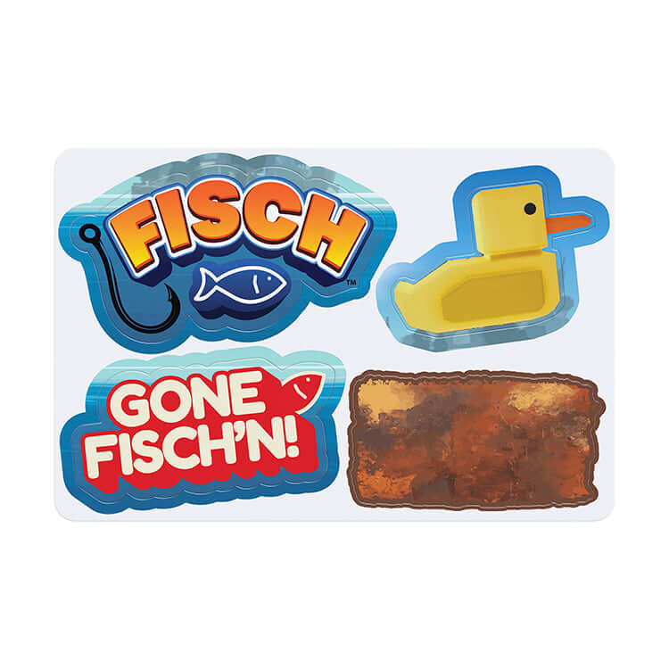 Fisch Microfigure Multipack stickers featuring colorful graphics and fun designs.