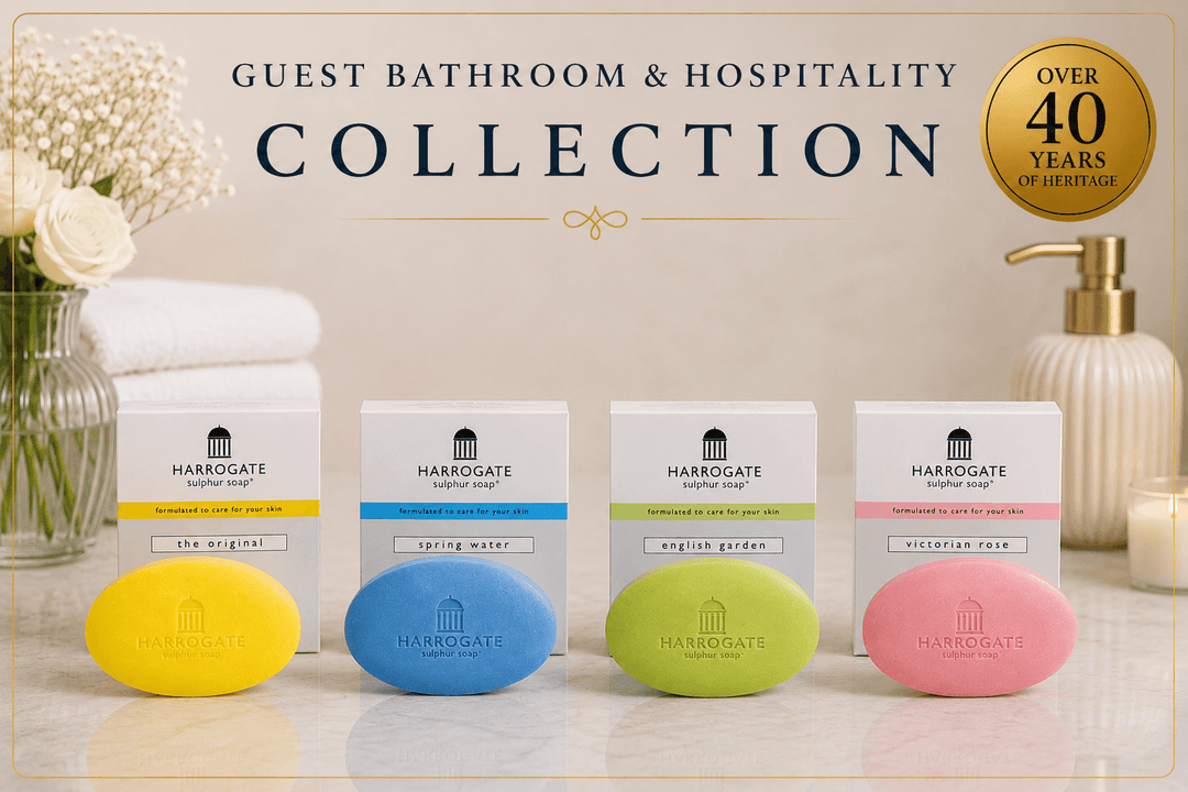 Guest Bathroom & Hospitality Collection featuring hospitality guest soaps collection in compact sizes.