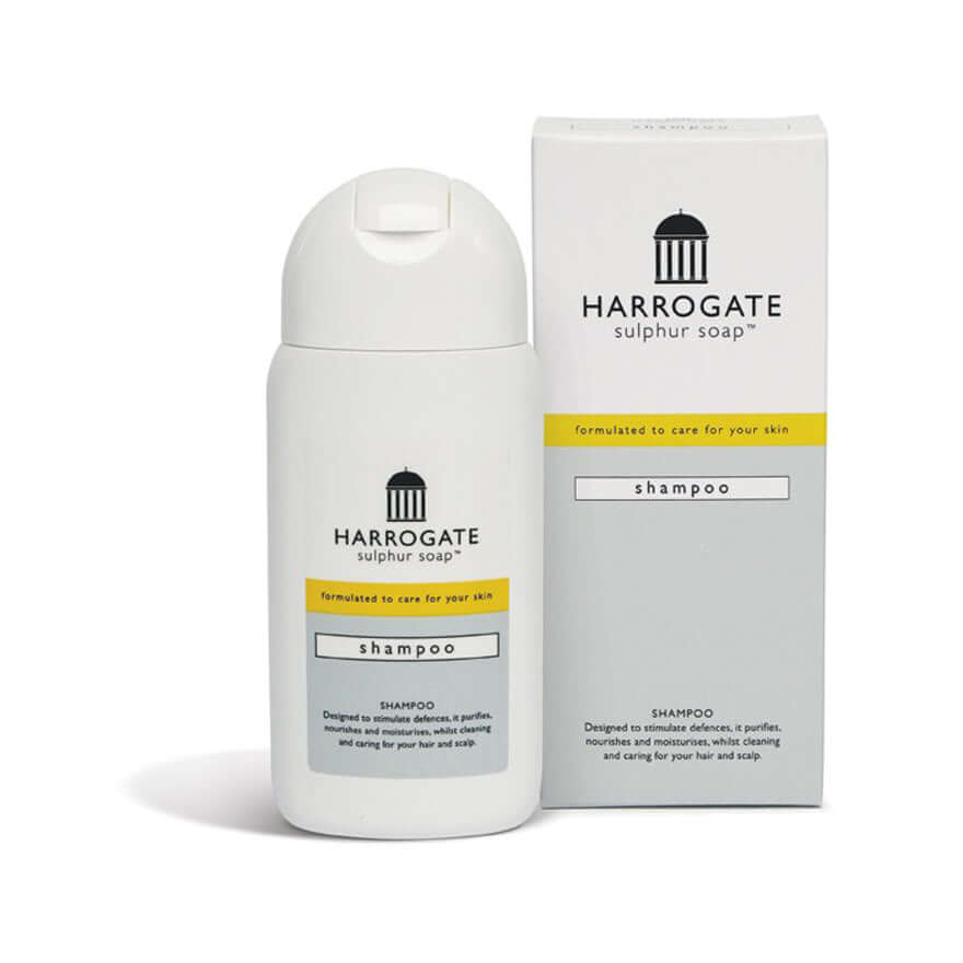 Harrogate shampoo from the complete skincare routine collection, designed for effective hair care and skin nourishment.