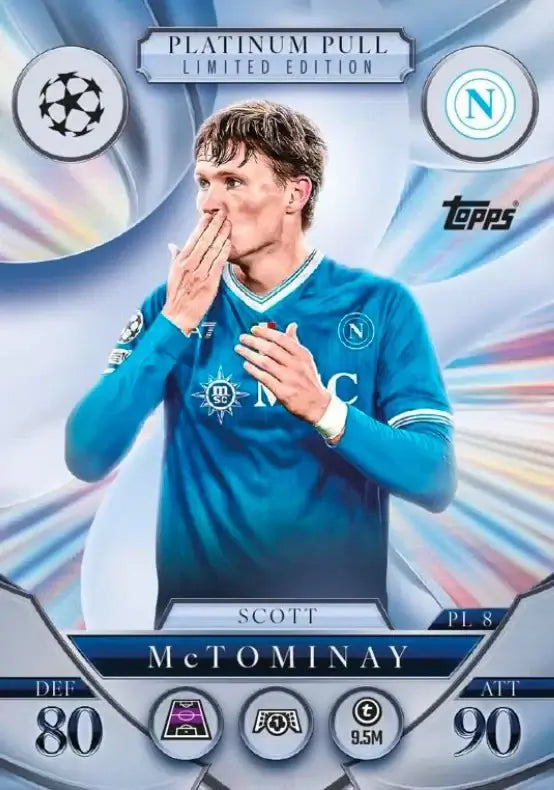 Match Attax 2025-26 Pack of 32 Packets - Limited Edition Scott McTominay UEFA Champions League card