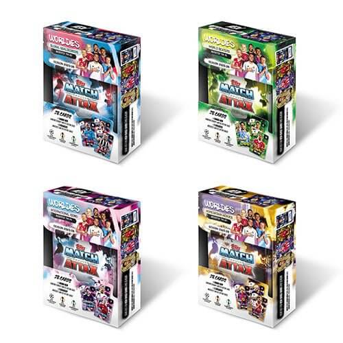 Match Attax 25/26 - Booster Tins featuring collectible cards from UEFA competitions.