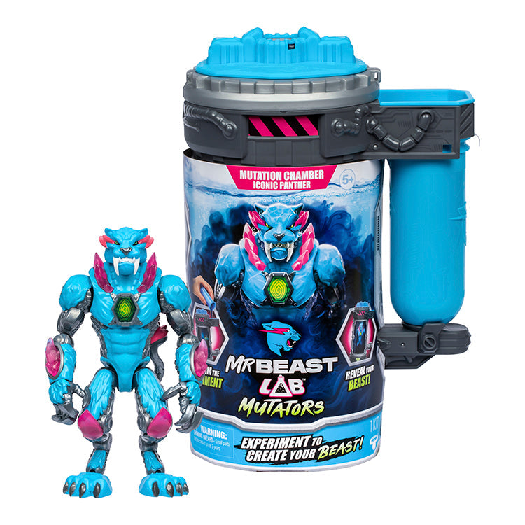 MrBeast Lab Mutators Chamber - Iconic Panther toy with mutation chamber for creating unique action figures.