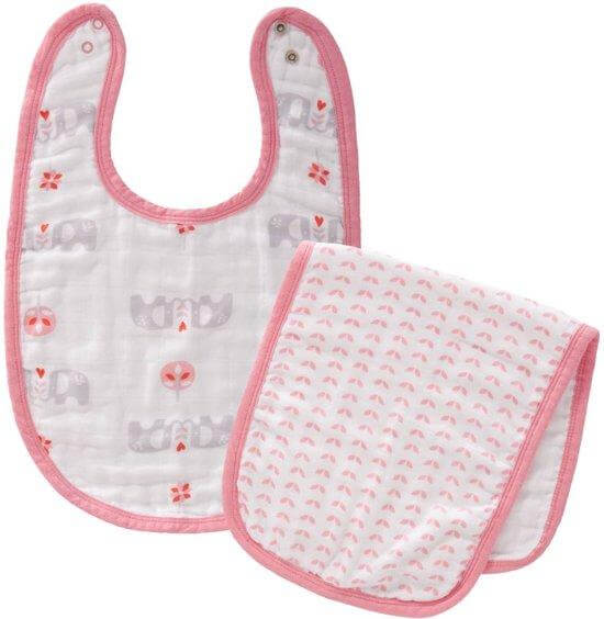 Fresk| Organic Bib &amp; Burp Set - Elephant | Earthlets.com |  | breast feeding &amp; accessories