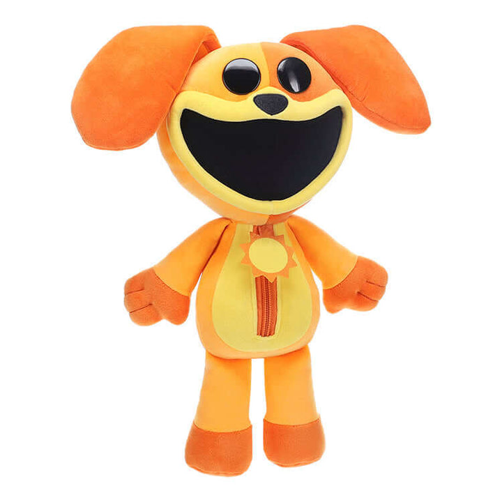 Poppy Playtime Series 3 Smiling Critters 12" Deluxe Plush - DogDay in bright orange color with smiling face and playful design.