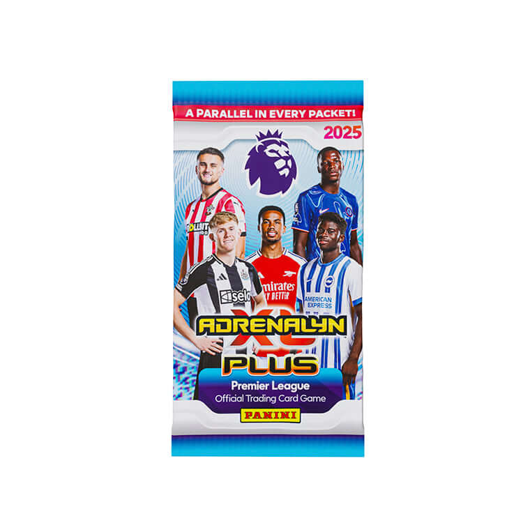 Premier League 2025 Adrenalyn XL PLUS trading card pack featuring top players from the Premier League.