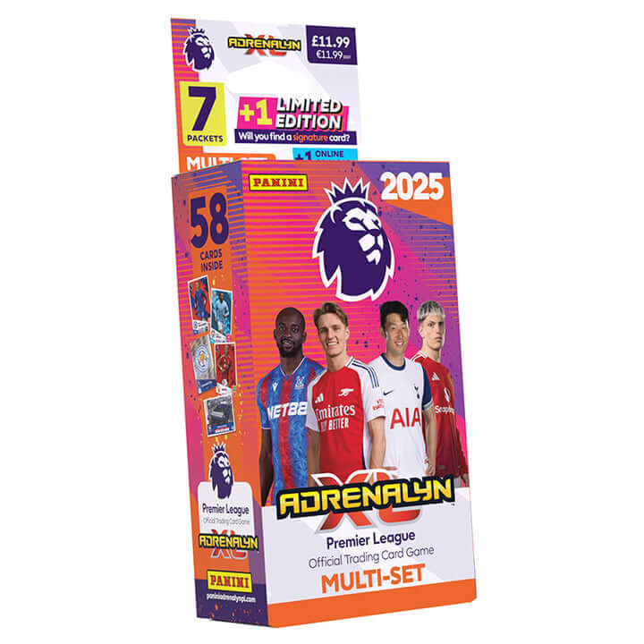 Premier League 2024-25 Adrenalyn XL multi-set with 7 packets and limited edition card from Panini.