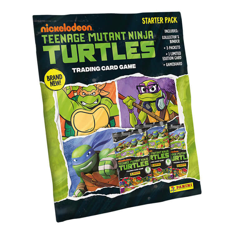 Teenage Mutant Ninja Turtles 3 Trading Card Collection starter pack featuring cards and game components.