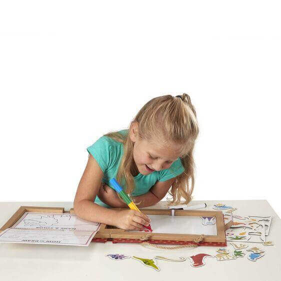 Melissa &amp; Doug Reusable Drawing and Magnet Kit - Dinosaurs toys Earthlets