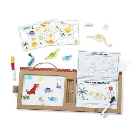 Melissa &amp; Doug Reusable Drawing and Magnet Kit - Dinosaurs toys Earthlets