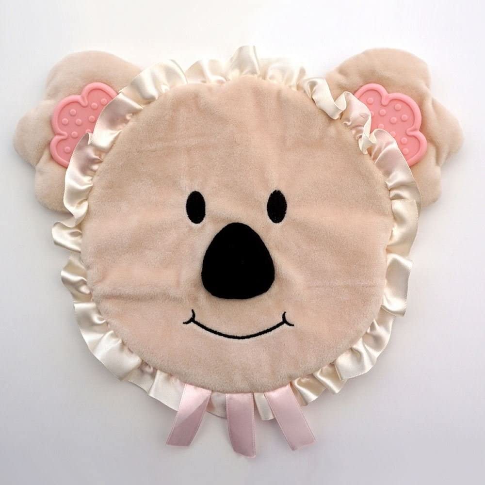Comfort Doudou - Beautiful Pink Soft Comforter featuring a soft koala face with satin ruffles and nose-friendly design.