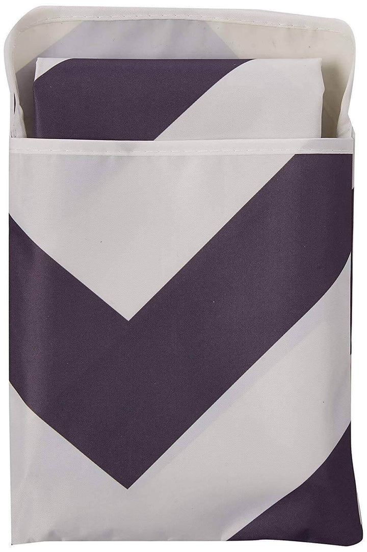 Multi-Use Grey Floor Mat folded in a matching pouch, showcasing its portable and lightweight design.