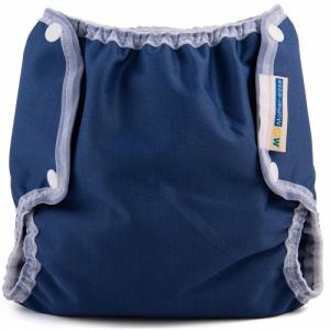 Air Flow Nappy Cover Navy - breathable waterproof baby cover with adjustable snaps for leak-proof protection.