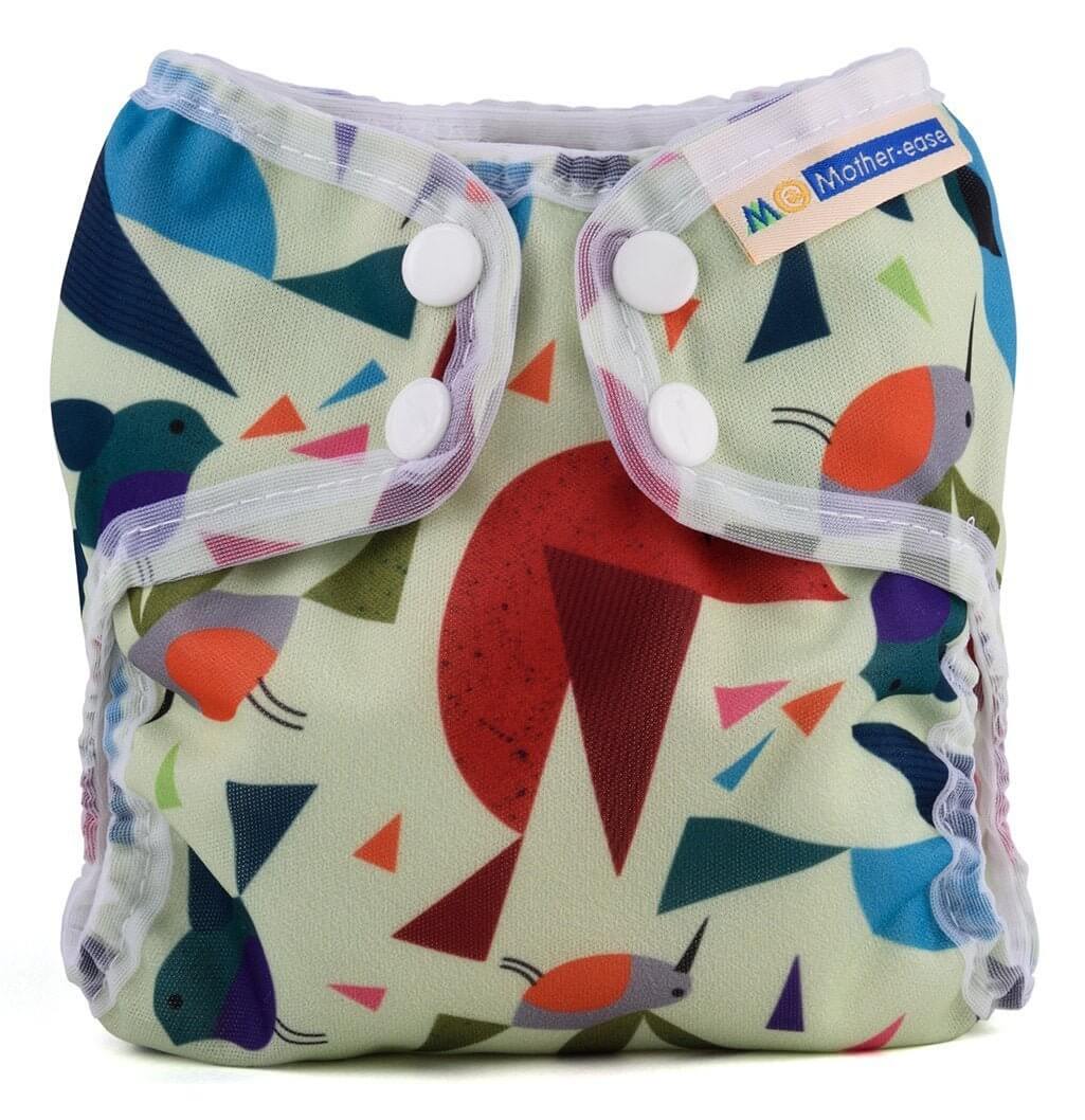 Wizard Uno Stay Dry Cloth Nappy - Newborn colorful design with easy snap buttons for quick use.