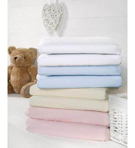 Bizzi Growin Fitted Moses basket - Pram Sheets Blue nursery sheets &amp; mattress protectors Earthlets