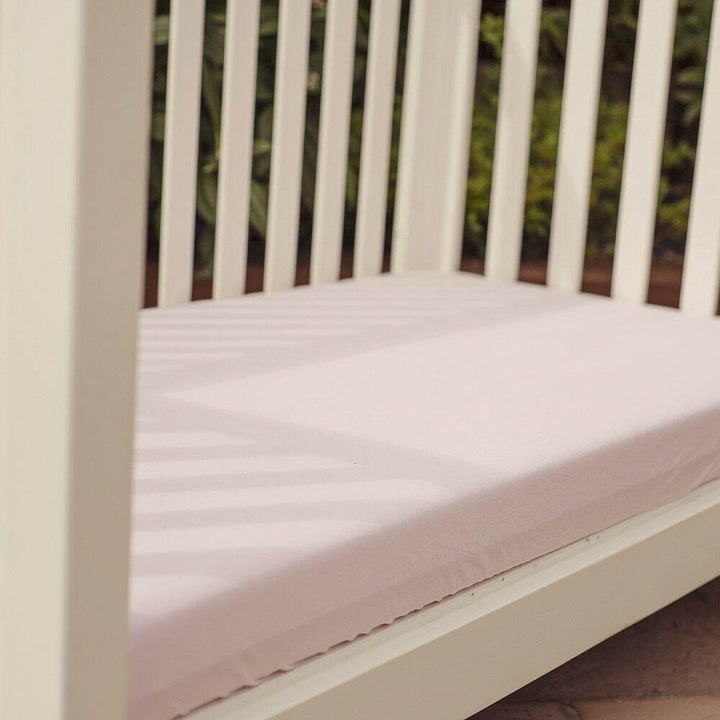 Bizzi Growin Fitted Moses basket - Pram Sheets Pink nursery sheets &amp; mattress protectors Earthlets